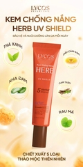 Kem Chống Nắng Kiểm Soát Dầu Lycos Berb UV Shield SPF 50+ PA ++++ kiểm soát bóng nhờn hiệu quả