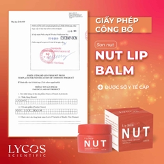 SON NUT LYCOS có màu - Son Dưỡng Môi Lycos căng mọng, dưỡng ẩm, mờ thâm, cải thiện nứt nẻ. 10g