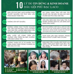 [Chính hãng] Dầu Gội Phủ Bạc Thảo Dược Laco Black Hair 200ml + Bộ Dụng Cụ: Gội Là Đen, Nhuộm Tóc Tự Tin Chỉ Sau 9 Phút.