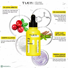 [Nhập chính ngạch] TIAM Tinh Chất Dưỡng Trắng Da, Phục Hồi Sau Mụn TIAM Vita B3 Source Serum 40ml