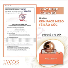 [MUA 1 ĐƯỢC 3] Kem Face Meso Tế Bào Gốc Pure Geneso Advanced Cream Lycos 20g: Sáng mịn, bật tone