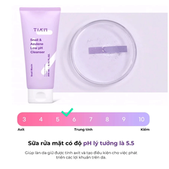 Sữa Rửa Mặt Ốc Sên TIAM Snail & Azulene Low pH Cleanser 200ml, Sữa rửa mặt cấp ẩm sâu, không khô da