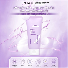 Sữa Rửa Mặt Ốc Sên TIAM Snail & Azulene Low pH Cleanser 200ml, Sữa rửa mặt cấp ẩm sâu, không khô da