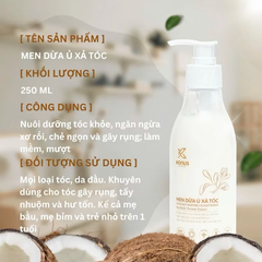 Men Dừa Ủ Xả Tóc Konus - Kem Xả Tóc Mềm Mượt Tự Nhiên - Kem Xả Tóc Ngăn Xơ Rối Chẻ Ngọn