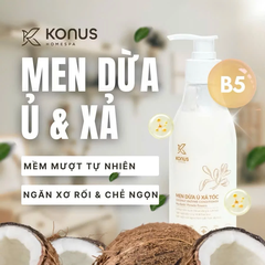 Men Dừa Ủ Xả Tóc Konus - Kem Xả Tóc Mềm Mượt Tự Nhiên - Kem Xả Tóc Ngăn Xơ Rối Chẻ Ngọn