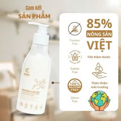 Men Dừa Ủ Xả Tóc Konus - Kem Xả Tóc Mềm Mượt Tự Nhiên - Kem Xả Tóc Ngăn Xơ Rối Chẻ Ngọn