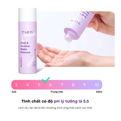 Tinh Chất Dịch Lọc Ốc Sên TIAM phục hồi da nhạy cảm TIAM Snail & Azulene Water Essence 180ml