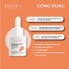 Tinh chất Peel Da Sinh Học Lycos - Lycos Face Peeling solution 10%AHA và 2%BHA : không bong tróc, lột tẩy
