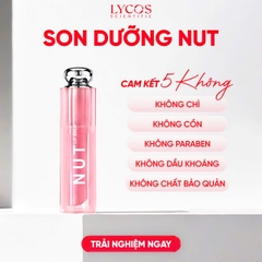 Son NUT LYCOS có màu - Son Dưỡng Môi Lycos căng mọng, dưỡng ẩm, mờ thâm, cải thiện nứt nẻ. 10g