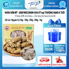 [Chính hãng] Nhân Sâm Wisconsin Hoa Kỳ (Sâm Mỹ) Cắt Lát: Bồi Bổ Sức Khỏe, Tăng Sức Đề Kháng, Điều Hòa Lipid Máu.