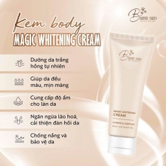 Kem Dưỡng Trắng Da Cao cấp Body Barbie Skin 150g + Body oil dưỡng ẩm chuyên sâu 50ml:Dưỡng trắng mịn
