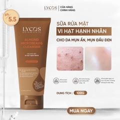 [Nâng cấp] Gel Rửa Mặt Lycos Clean & Light - Sữa Rửa Mặt Vi hạt hạnh nhân, Phù Hợp Cho Da Dầu Mụn
