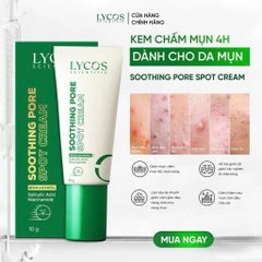 Kem Chấm Mụn Lycos Soothing Pore Spot Cream 10g – Giảm Mụn, Ngừa Thâm, Nhanh Gom Cồi Mụn.