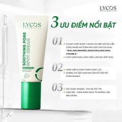 Kem Chấm Mụn Lycos Soothing Pore Spot Cream 10g – Giảm Mụn, Ngừa Thâm, Nhanh Gom Cồi Mụn.