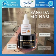 Combo Sáng Da Mờ Nám Lycos : Tinh chất Peel Da Lycos + Kem Nám Đêm Lycos - Xóa nhăn, nám tàn nhang