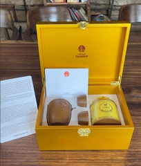 Bộ ấm kim sa - Hoàng trà (Sơn mài)
