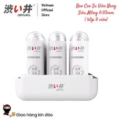 [Hộp 9 viên 1200mg gel] Bao Cao Su Viên Nang Siêu Mỏng 0.03mm – Ultra Thin 0.03mm Condoms