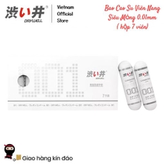 [Hộp 7 viên 1200mg gel] Bao Cao Su Siêu Mỏng 0.01mm – Ultra Thin 0.01mm Condoms