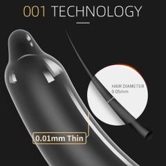 [Hộp 7 viên 1200mg gel] Bao Cao Su Siêu Mỏng 0.01mm – Ultra Thin 0.01mm Condoms