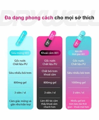 [Vỉ 3v] Bao Cao Su Viên Nang 800mg Gel Khoái Cảm Xanh Đen C-42