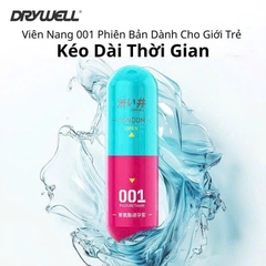 [Vỉ 3v] bao Cao Su Siêu Mỏng 001mm Delay Xanh Hồng 1000mg Gel