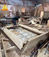 Giường Gỗ Gụ Lào(Hà Nội)