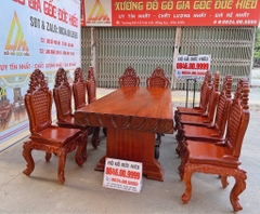 Bộ Bàn Ăn 10 Ghế Nguyên Khối(Bán Về Gia Lâm HN)