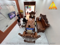 Bộ 6 món Gõ Đỏ phun màu hạt dẻ(Bán về Đông Anh HN)