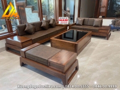 Bộ Sofa chân hươu gỗ Óc Chó(Phù Lỗ Sóc Sơn HN)