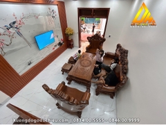 Bộ 6 món Gõ Đỏ phun màu hạt dẻ(Bán về Đông Anh HN)