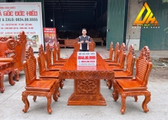 Bộ Bàn Ăn 12 Ghế 3m2 x 1m (Nguyên Khối bán về Nam Định)