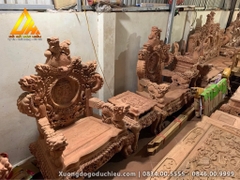 Rồng Đỉnh gỗ hương mộc thô