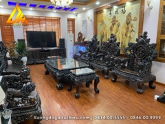 Bộ Rồng Đỉnh Mun Hoa Lào 12 món(Bắc Giang)