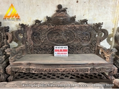 Bộ Rồng Bảo Đỉnh gỗ Mun Hoa Lào(Sẵn mộc)