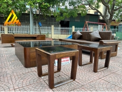 Combo Sofa Kệ Tivi gỗ óc chó(Lào Cai)