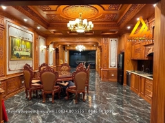 Bàn Ăn Tròn 8 Ghế bọc đệm Luxury