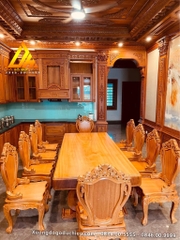 Bàn Ăn 10 Ghế Nguyên Khối