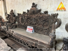 Bộ Rồng Bảo Đỉnh gỗ Mun Hoa Lào(Sẵn mộc)