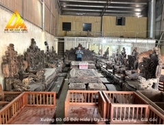 Bộ Rồng Bảo Đỉnh gỗ Mun Hoa Lào(Sẵn mộc)