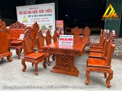 Bộ Bàn Ăn 12 Ghế 3m2 x 1m (Nguyên Khối bán về Nam Định)