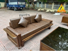Combo Sofa Kệ Tivi gỗ óc chó(Lào Cai)