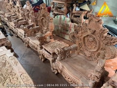 Rồng Đỉnh gỗ hương mộc thô