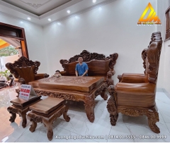 Bộ 6 món Gõ Đỏ phun màu hạt dẻ(Bán về Đông Anh HN)