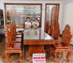 Bàn Ăn Nguyên Khối 10 Ghế (Bán về Hà Nội)