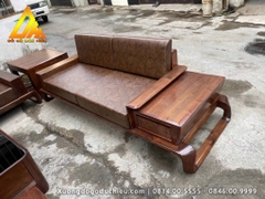 Bộ Sofa Chân Xoắn gỗ óc chó nhập khẩu