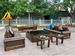 Combo Sofa Kệ Tivi gỗ óc chó(Lào Cai)