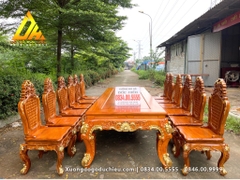 Bàn Ăn Dát Vàng 12 Ghế Louis(Bán về Thanh Hoá)