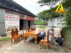 Bàn Ăn Dát Vàng 12 Ghế Louis(Bán về Thanh Hoá)