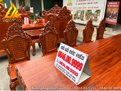 Bộ Bàn Ăn 12 Ghế 3m2 x 1m (Nguyên Khối bán về Nam Định)