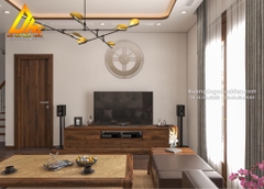 Combo phòng khách + bếp gỗ óc chó